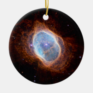 JWST James Webb Telescope Southern Ring Nebula Julgransprydnad Keramik