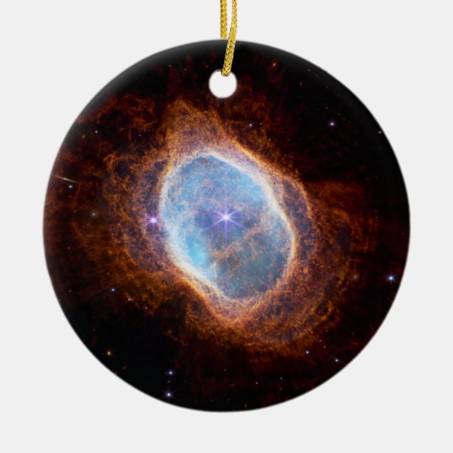 JWST James Webb Telescope Southern Ring Nebula Julgransprydnad Keramik (Framsidan)