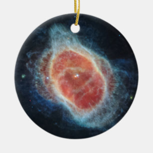 JWST James Webb Telescope Southern Ring Nebula Julgransprydnad Keramik