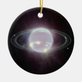 JWST Ringar of Planet Neptune Ceramic Ornament