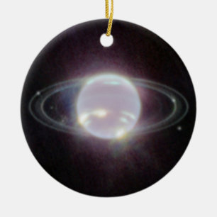JWST Ringar of Planet Neptune Ceramic Ornament