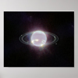 JWST Ringar of Planet Neptune Poster