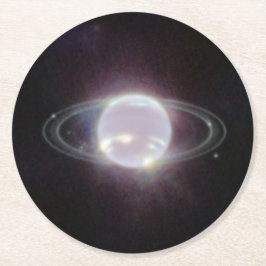 JWST Ringar of Planet Neptune Underlägg Papper Rund
