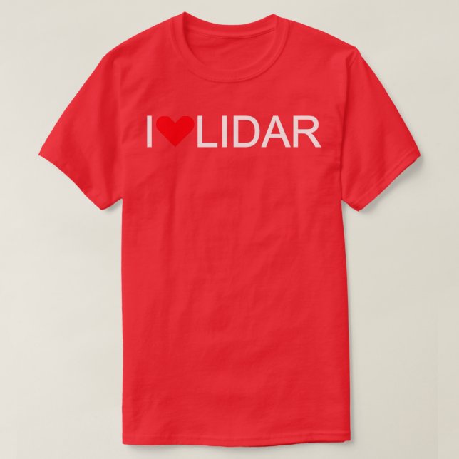 Jx27aime LIDAR texte blanc Classique T Shirt (Design framsida)