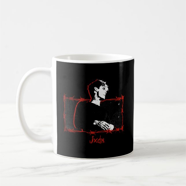 Jxdn Barbed Wire Porträtt Kaffemugg (Vänster)