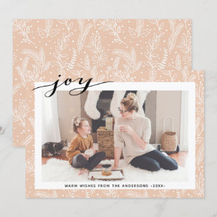 JY Simple Elegant för Modern Beige Gräs Boughs Sc Julkort