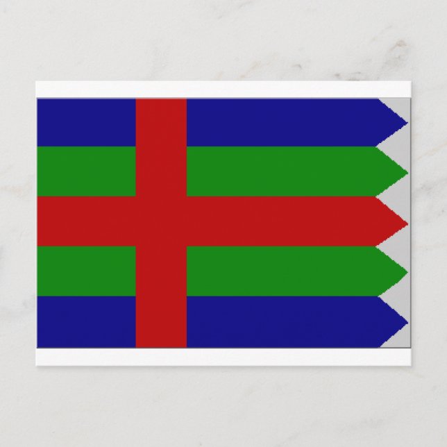 Jylland (Danmark) Flagga Vykort (Framsida)