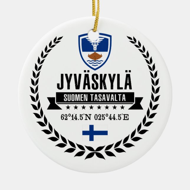 Jyväskylä Julgransprydnad Keramik (Framsidan)