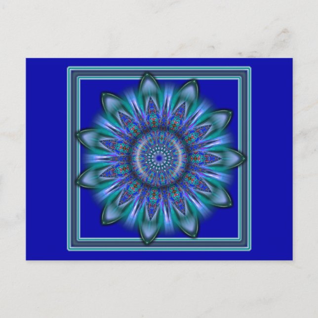 K111 Blå bränder Vykort (Framsida)