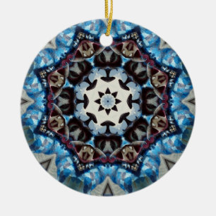 K186 Finare Blue Octagon Julgransprydnad Keramik