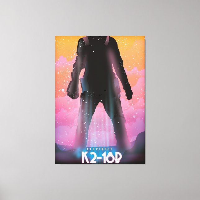 K2-18b exoplanet rymdkonst canvastryck (Framsida)