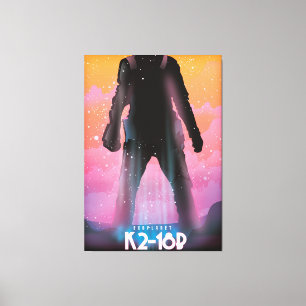 K2-18b exoplanetens rymdkonst canvastryck