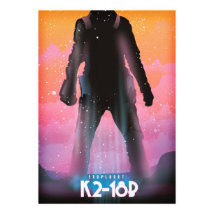 K2-18b exoplanetens rymdkonst fototryck
