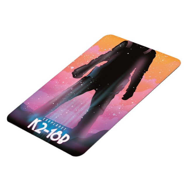 K2-18b exoplanetens rymdkonst magnet (Vänstra Sidan)