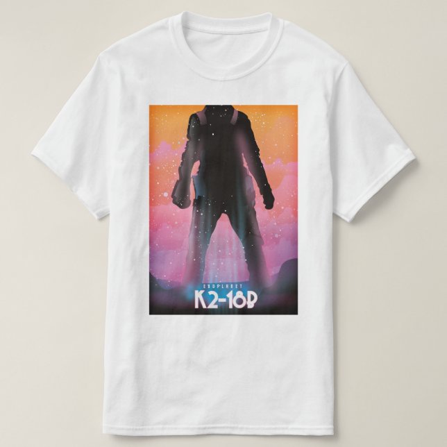 K2-18b exoplanetens rymdkonst t shirt (Design framsida)