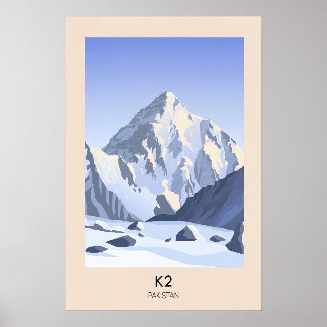 K2 Berg Pakistan Resa Affisch (Framsidan)