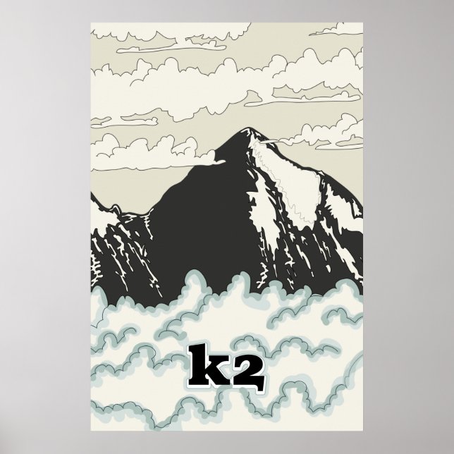 K2 Mountain reseaffisch Poster (Framsidan)