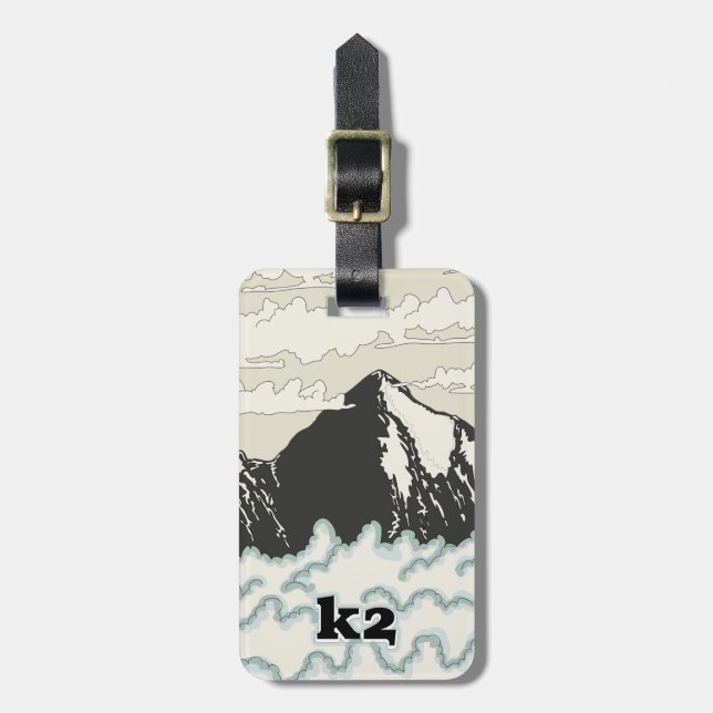 K2 Mountain Travel-affisch Bagagebricka (Vertikal Framsida)