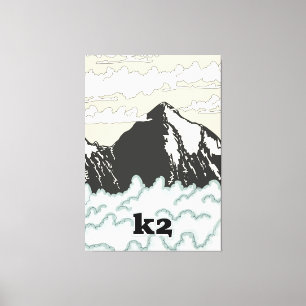 K2 Mountain Travel-affisch Canvastryck