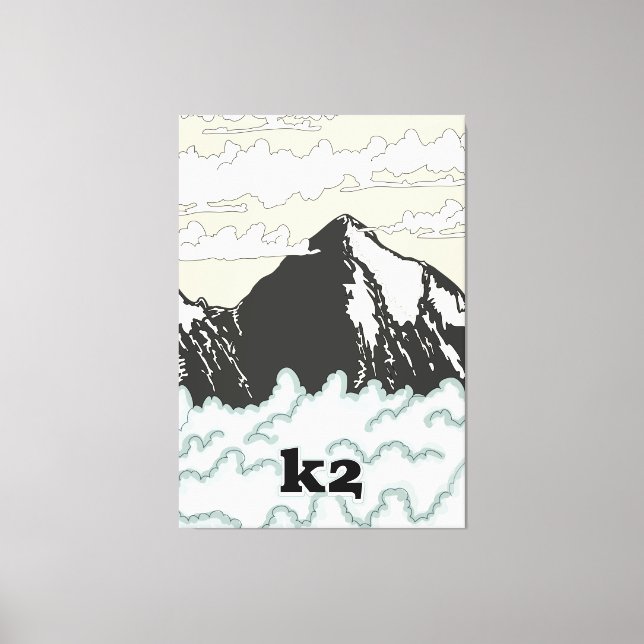 K2 Mountain Travel-affisch Canvastryck (Framsida)