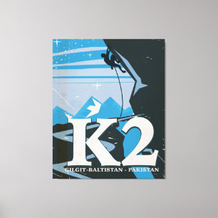 K2 Resetaffisch för bergsklipp Canvastryck
