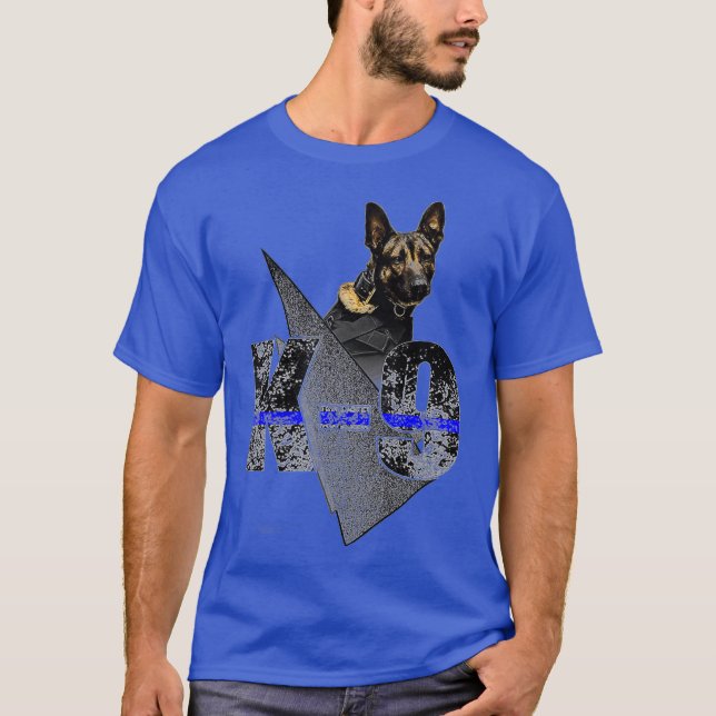 K9 Belgisk polissheriff Malinois Hund Fantastisk T Shirt (Framsida)