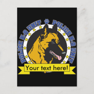 K9 Belgiska Malinois Vykort