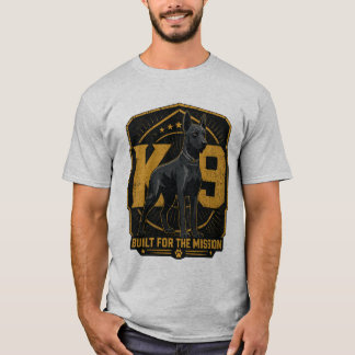 K9 Byggd för Uppdraget Arbetsdress för Hundar T-Sh T Shirt