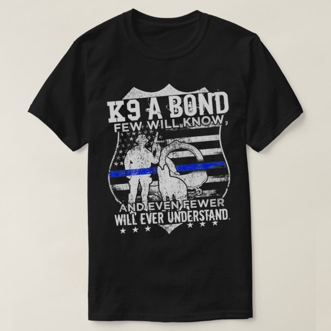 K9 Enhet för polisens Hund Tillsatta lagar 3 T Shirt (Design framsida)