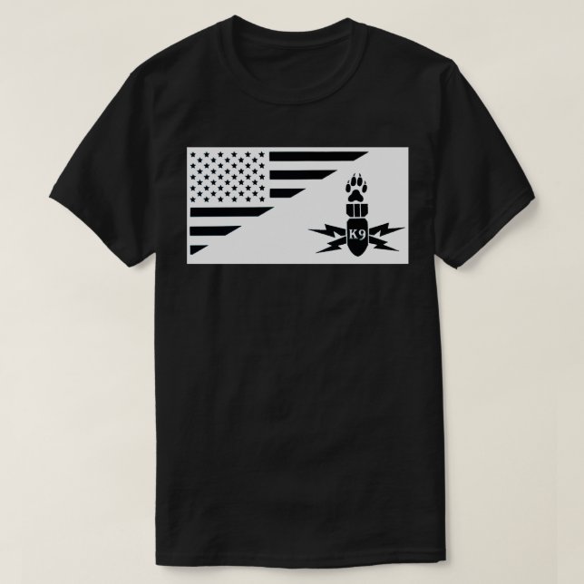 K9-enhet för sprängdetektion t shirt (Design framsida)