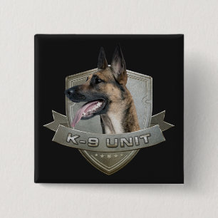 K9 enhet - Malinois - belgisk herde Knapp