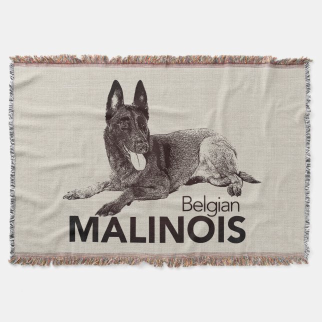 k9 enhet - Malinois - belgisk herde - Mechelaar Filt (Framsidan)