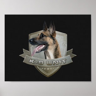 K9 enhet - Malinois - belgisk herde Poster