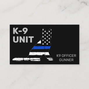 K9 Enhet Tillsatta lagar Thin Blue Line Police Hun Visitkort