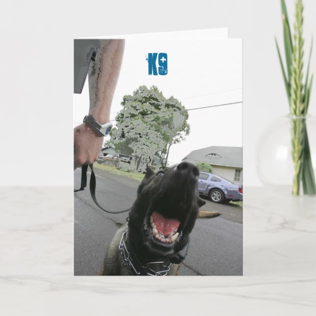 K9 förbigår hälsningkortet kort (Framsida)
