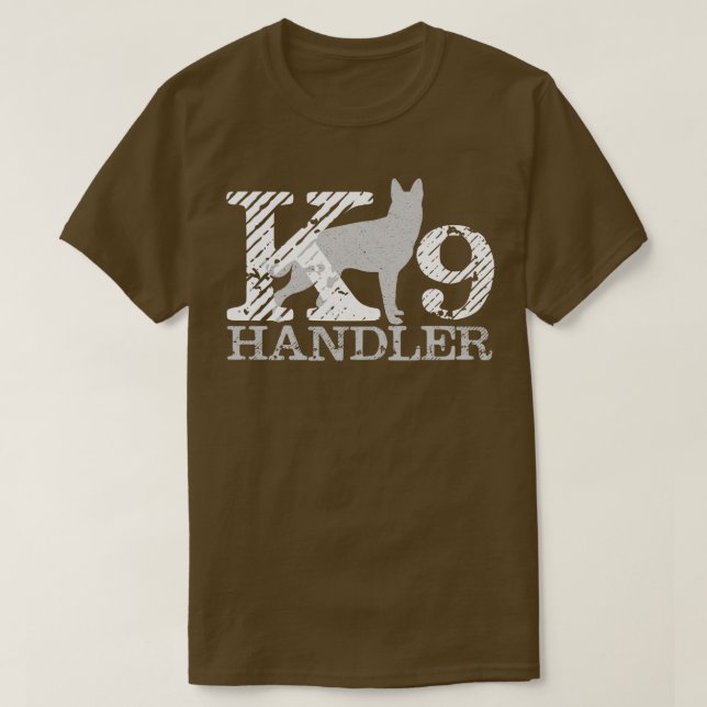 K9 Handler K9 Tyska shepherd (1) T Shirt (Design framsida)