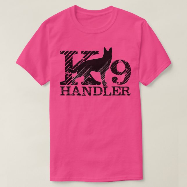K9 Handler K9 Tyska shepherd (2) T Shirt (Design framsida)