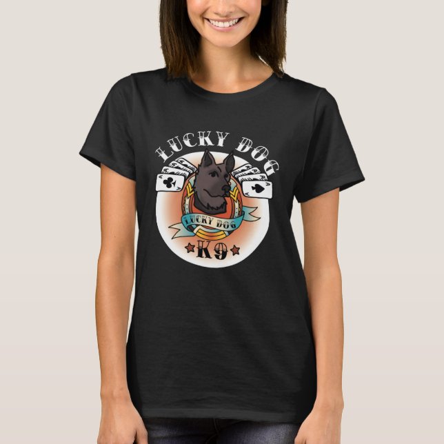 K9 Handler K9 Unit Police Military K9 German Sheph T Shirt (Framsida)
