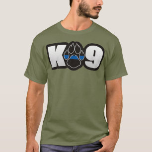 K9 Handler Polischef sheriff Thin Blue Line T Shirt