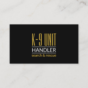 K9-hanterare Visitkort
