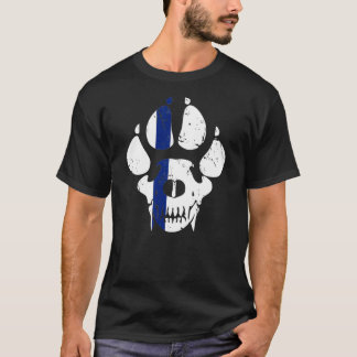 K9 Hund - blå linje T Shirt