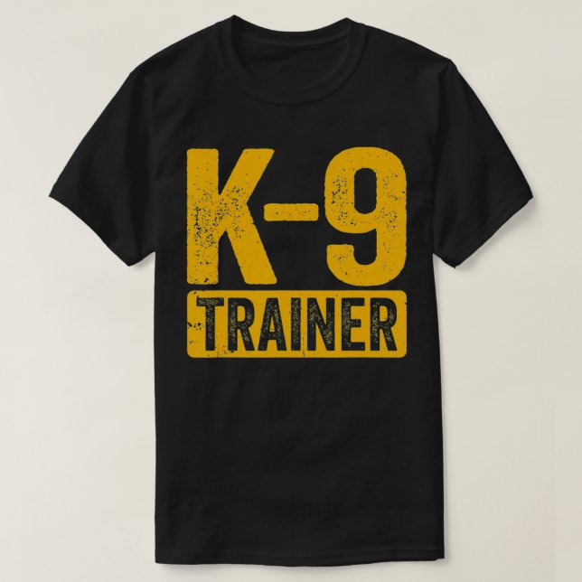 K9 Hund för handledare för polisutbildning T Shirt (Design framsida)
