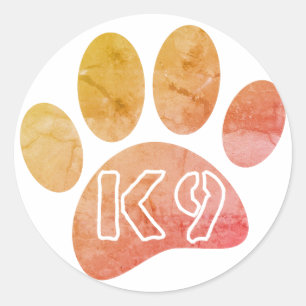 K9-Hundälskare Runt Klistermärke