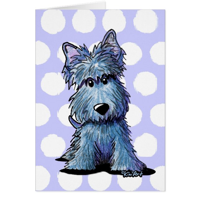 K9 Keanu Scottie Hund Card Hälsningskort (Framsidan)