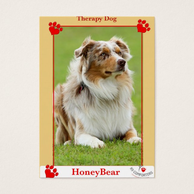 K9 komfortabehandling hund visitkort (Framsidan)