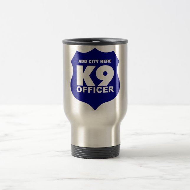 K9 kommenderar travel mug i blått, TILLFOGAR Resemugg (Center)