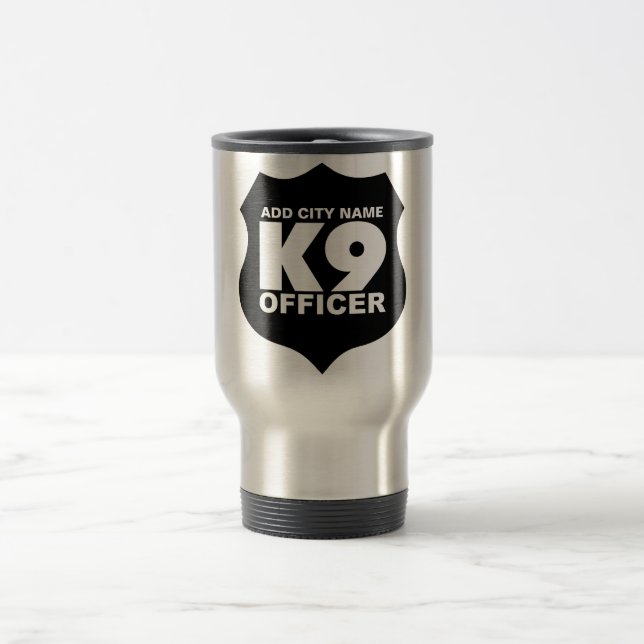 K9 kommenderar travel mug, TILLFOGAR STADSNAMN Resemugg (Center)