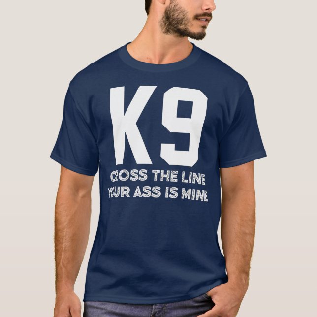 K9 Militär polisarbetsgrupp Hund K9 Handler T Shirt (Framsida)