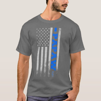K9 Officer Design Papaw US American Flagga Gift T Shirt