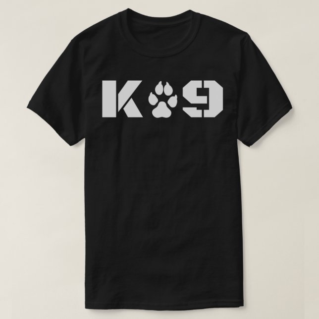 K9 Officer Hund K9 Unit Police Hund Tass Handler T Shirt (Design framsida)